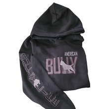 Load image into Gallery viewer, Hoodie: American Bully Silhouette with Bully Life Black on Black