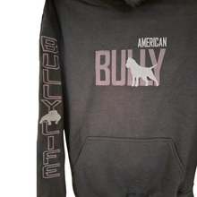 Load image into Gallery viewer, Hoodie: American Bully Silhouette with Bully Life Black on Black