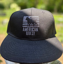 Load image into Gallery viewer, Black embroidered American Bully flag cap
