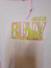 Load image into Gallery viewer, Hoodie: American Bully Silhouette Gold Holograph