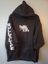 Load image into Gallery viewer, Hoodie: Bully Life Center Front and Bully Life Arms with Grey Fill
