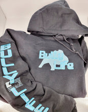 Load image into Gallery viewer, Hoodie: Bully Life Blue Holograph with bully life arm