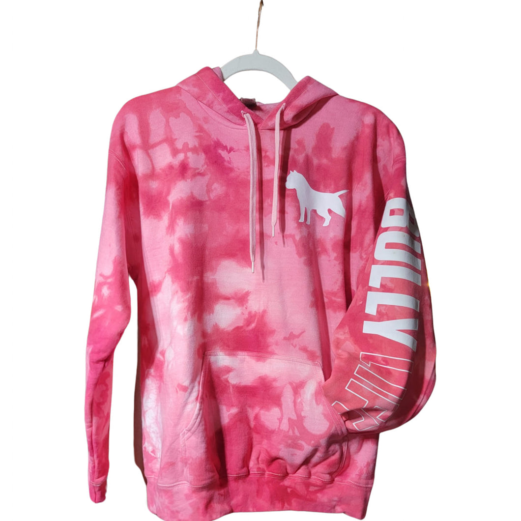 Hoodie: American Bully Silhouette (Small Chest) & Bully Life Arm- Tie Dye