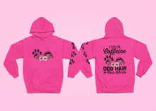 Load image into Gallery viewer, Hoodie: I run on Coffee, Dog Hair &amp; Cuss Words
