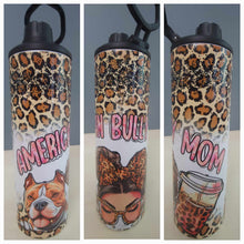 Load image into Gallery viewer, Tumbler - 20oz - American Bully Mom - Leopard
