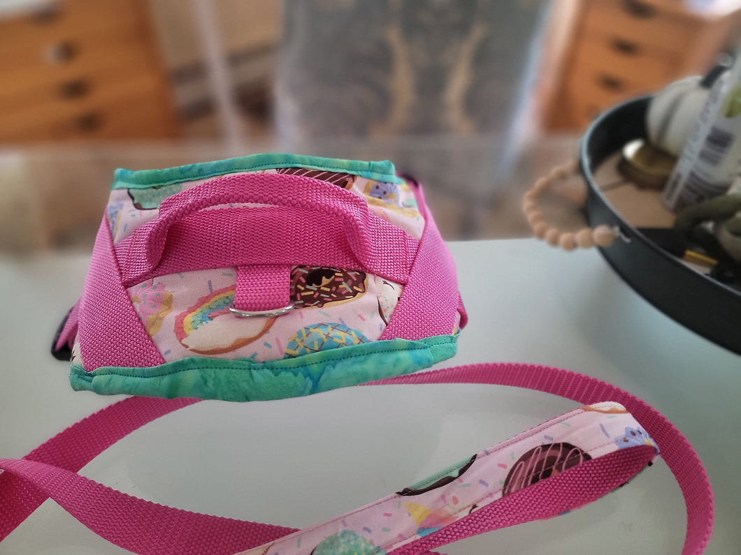 Harness - Custom - Pink/Teal/Donut with or without Name options available