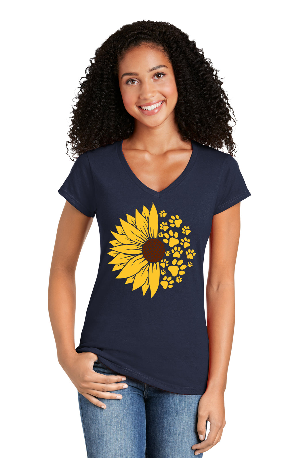 T-Shirt Sunflower Paw Prints