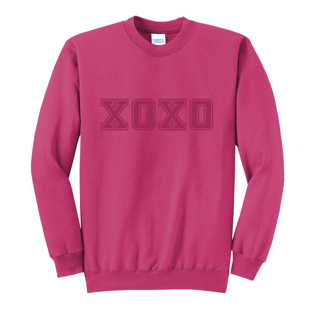 Valentines Day - XOXO - Sweatshirt Crew Neck - Pink