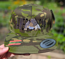 Load image into Gallery viewer, Embroidered American Bully camouflage snapback hat
