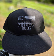 Load image into Gallery viewer, Black embroidered American Bully flag cap alternate view
