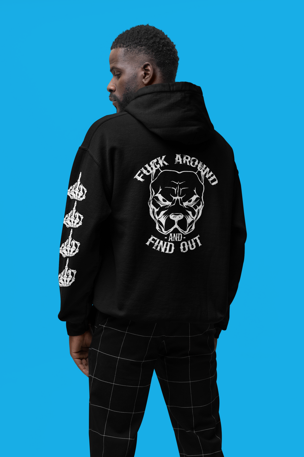 Hoodie: Bully FAFO Large Back with Arm Print