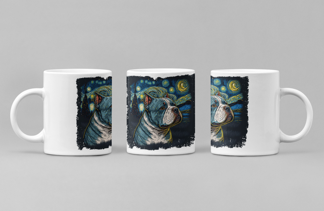 Coffee Mug - American Bully Stary Nights