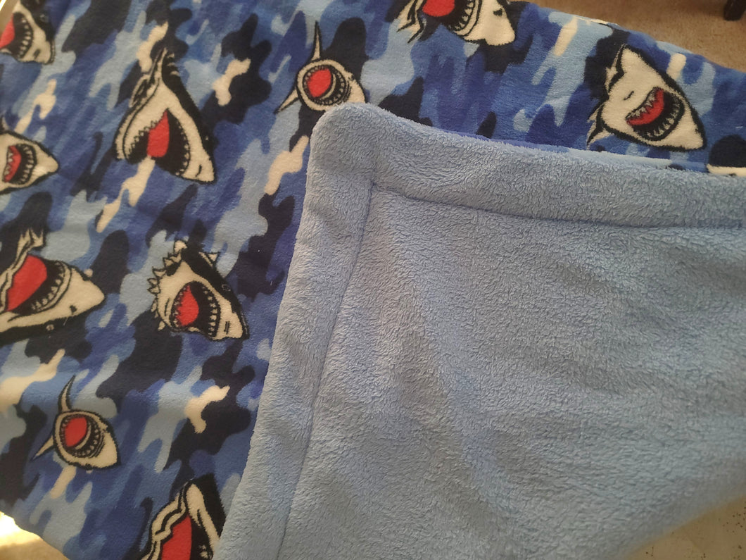 Kennel Blanket - plush fleece double sided - large