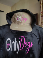 Load image into Gallery viewer, Hoodie: OnlyDogs Emboridered Black Tie Dye

