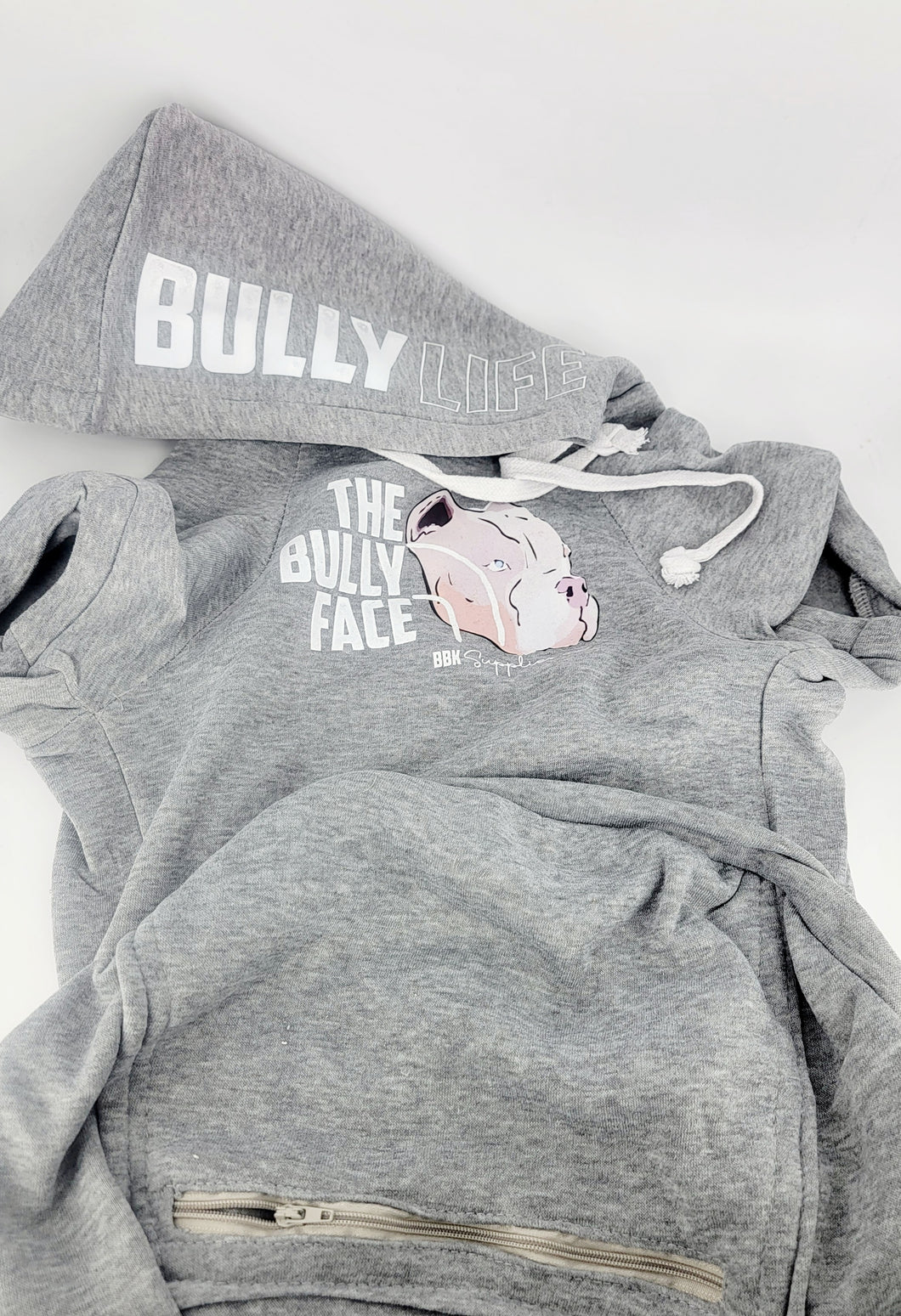 Dog Hoodie: Bully face with front logo