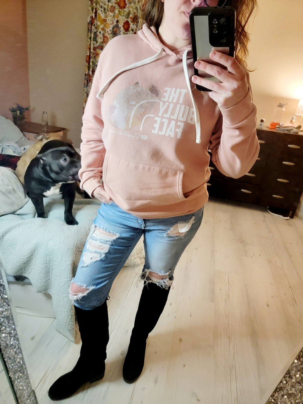 Hoodie: Bully Face Peach