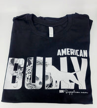 Load image into Gallery viewer, T-Shirt - American Bully Silhouette Fist Bump Skull
