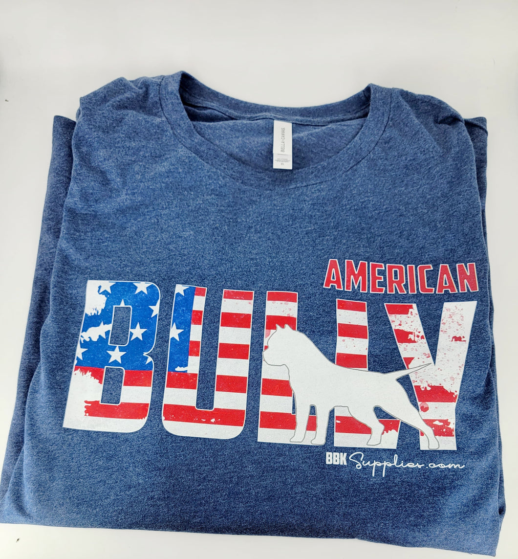 T-Shirt - American Bully Silhouette Flag