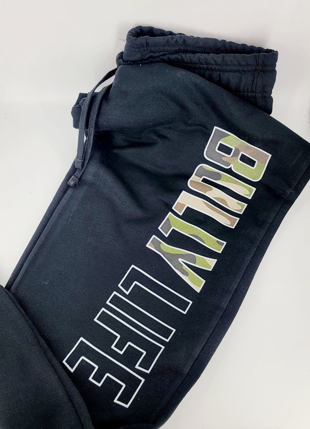 Sweat Pants - Bully Life Camo Print - Black