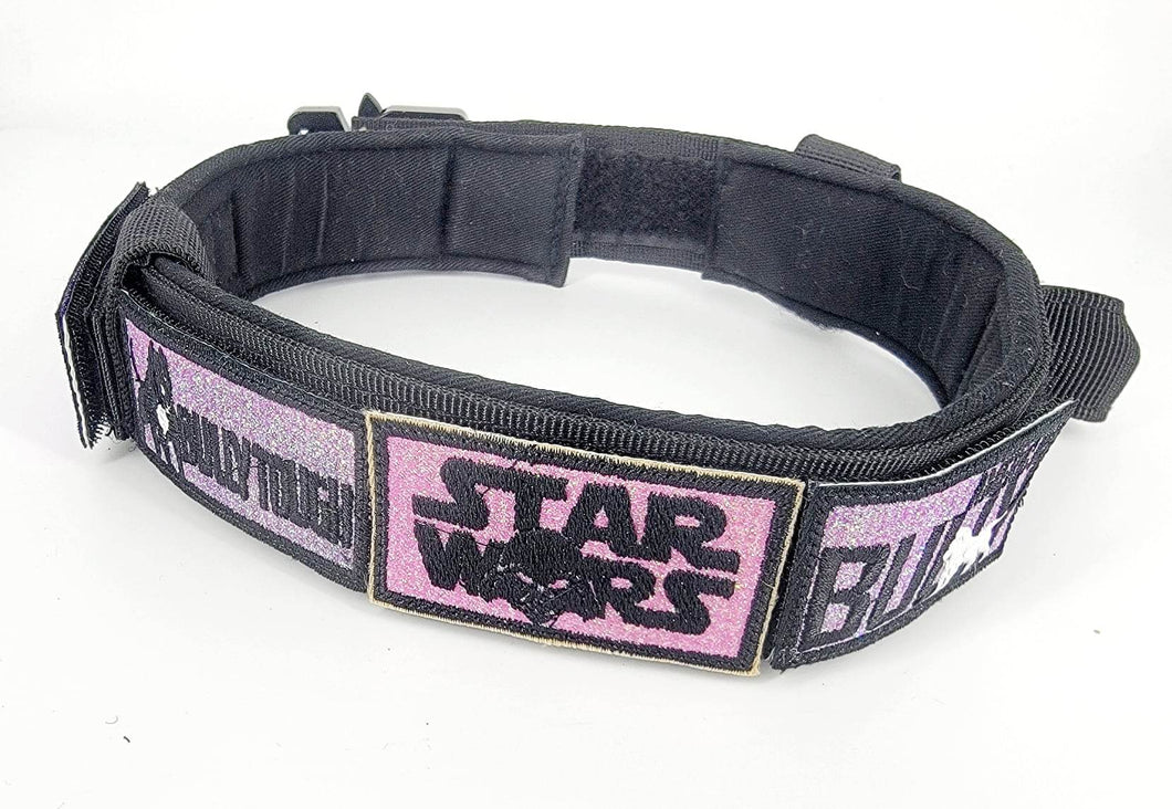 Tactical Collar with Custom Star Wars Theme Patches - Purple
