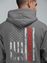 Load image into Gallery viewer, Hoodie: Large American Bully Flag Dad Back Print
